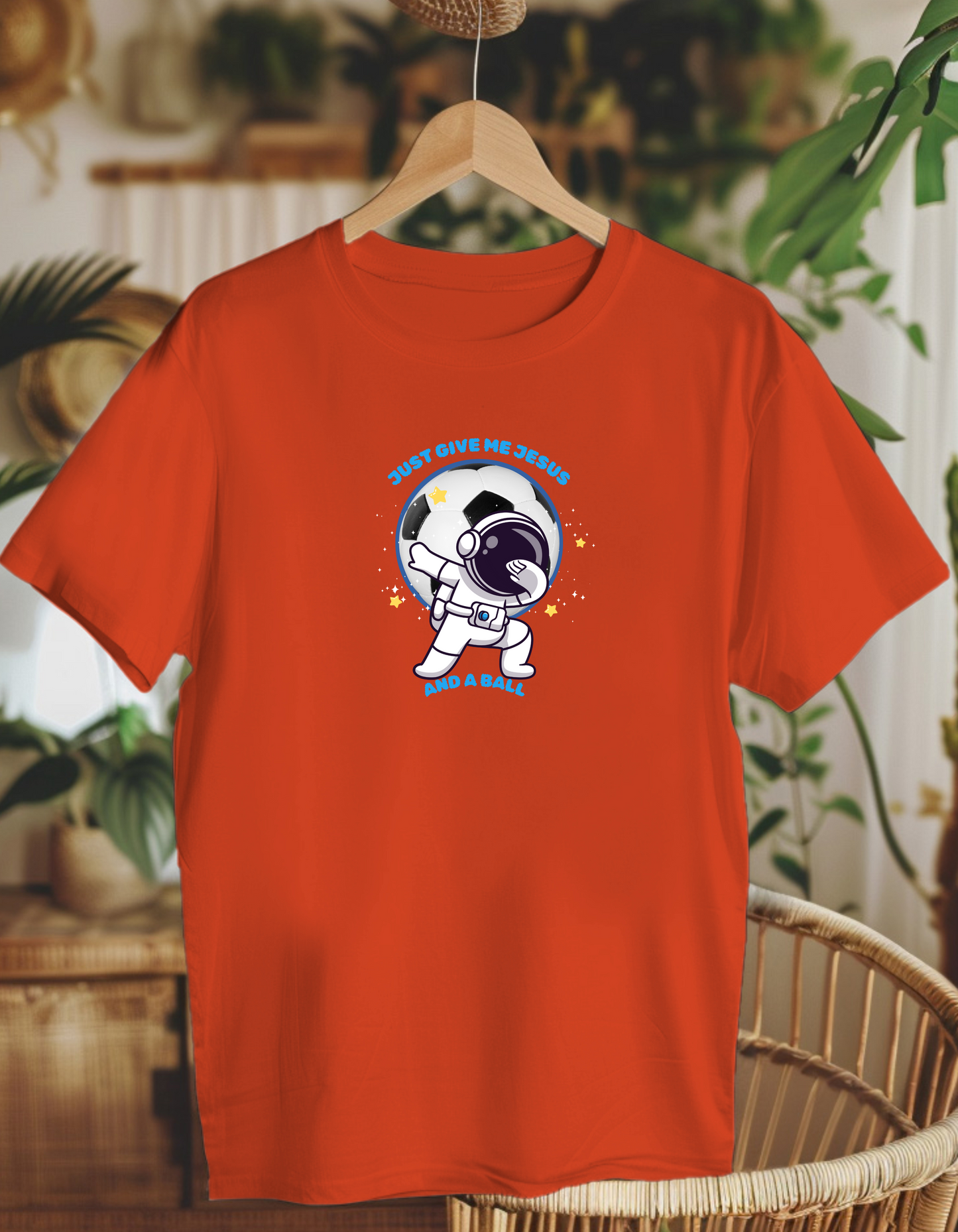 Just give me Jesus and a ball. Kids Heavy Cotton™ Tee