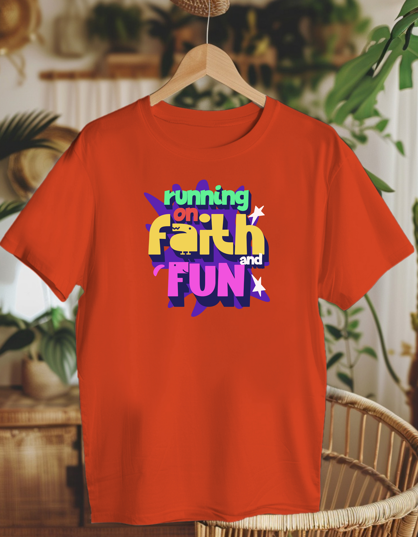 Running on faith and fun. Kids Heavy Cotton™ Tee