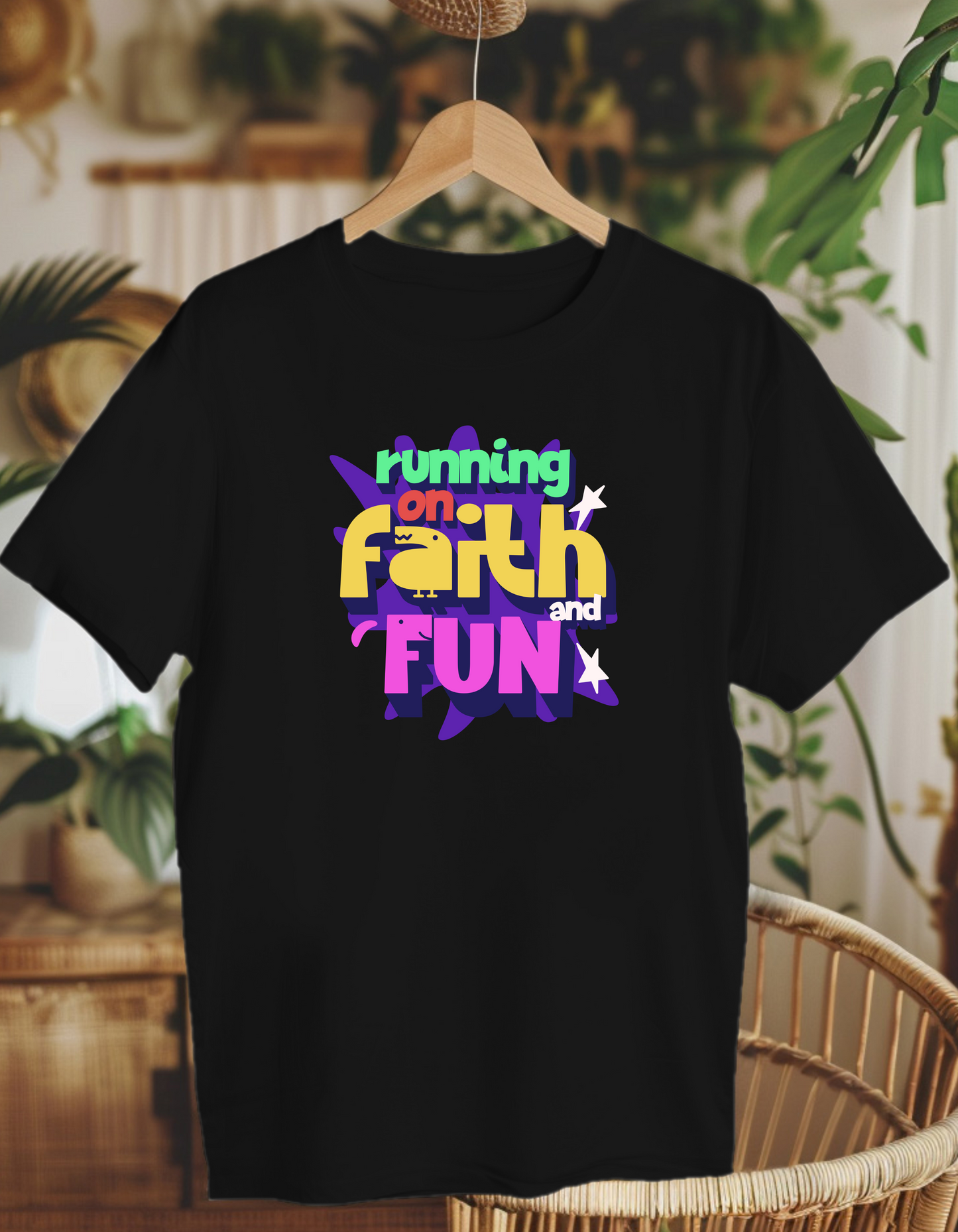 Running on faith and fun. Kids Heavy Cotton™ Tee