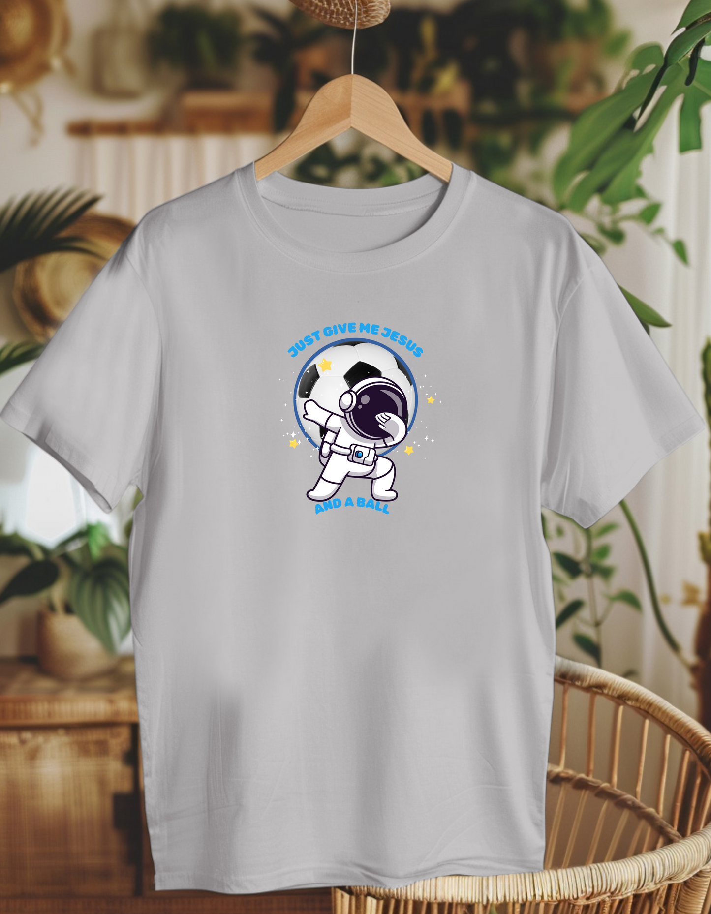 Just give me Jesus and a ball. Kids Heavy Cotton™ Tee