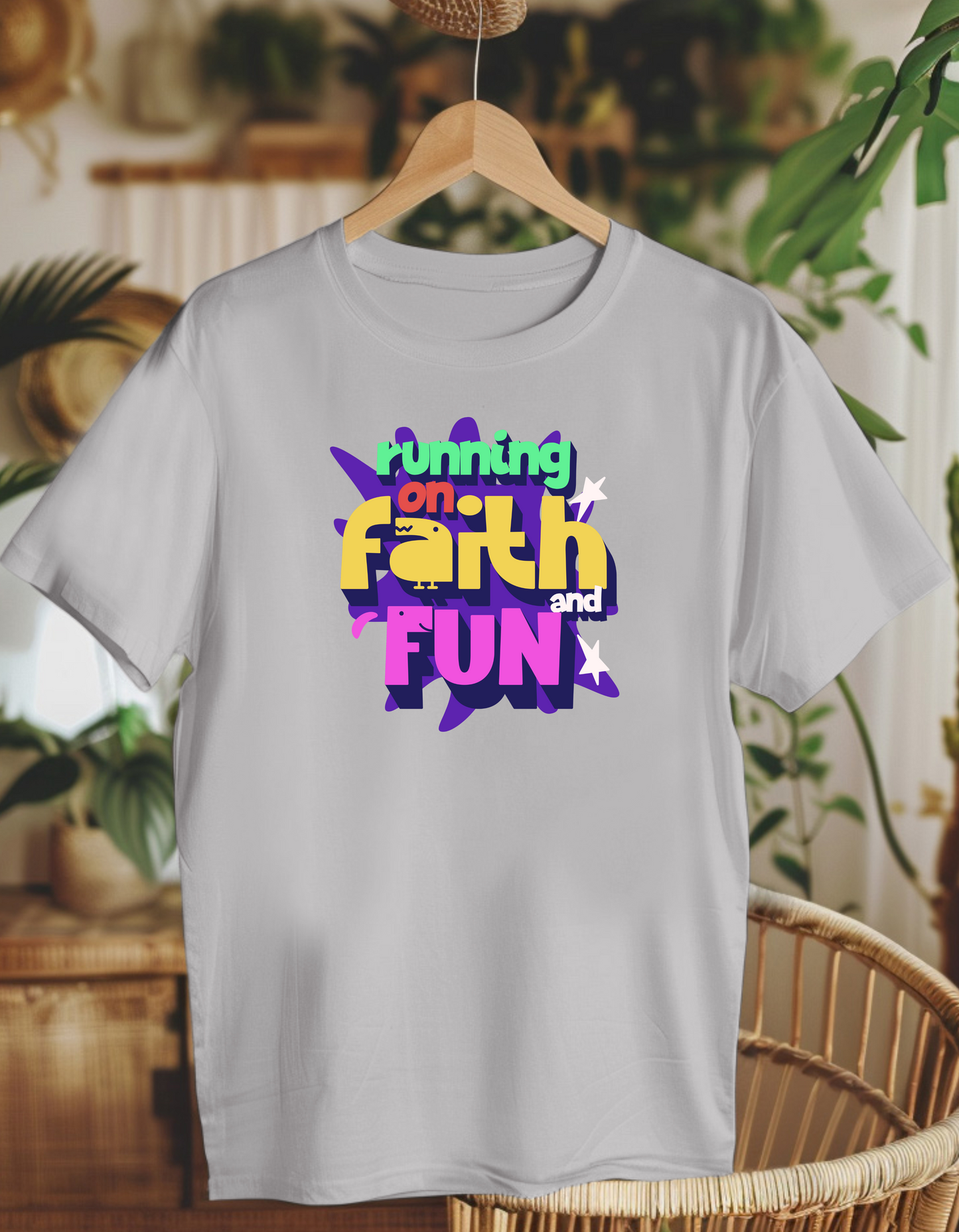 Running on faith and fun. Kids Heavy Cotton™ Tee
