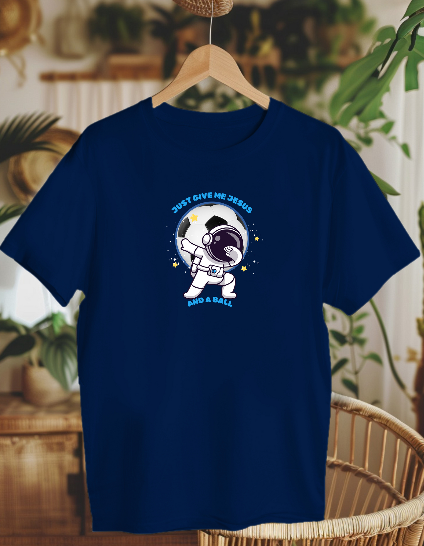 Just give me Jesus and a ball. Kids Heavy Cotton™ Tee