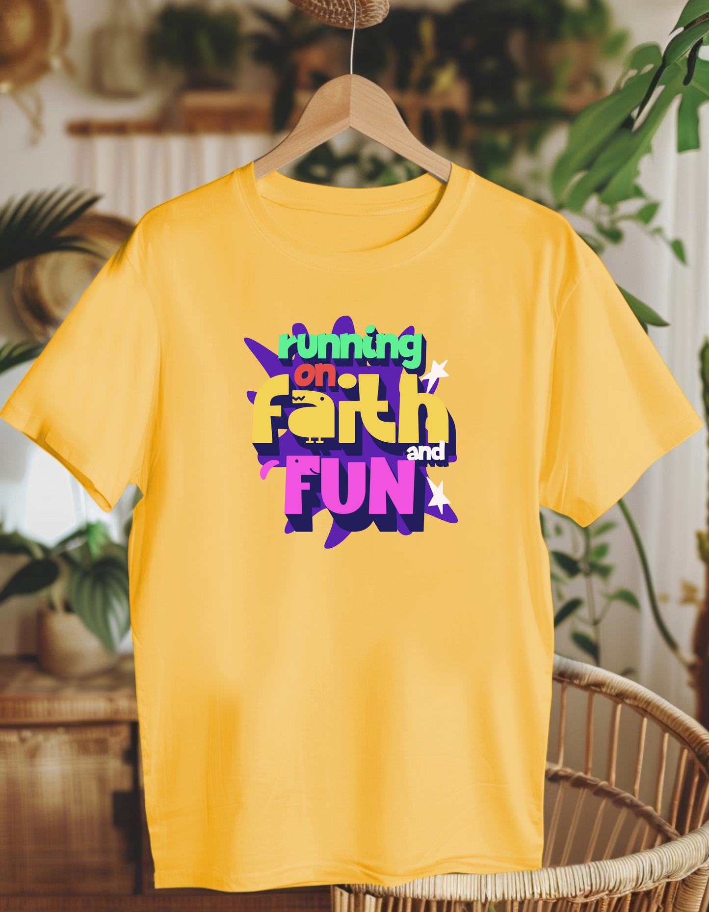 Running on faith and fun. Kids Heavy Cotton™ Tee
