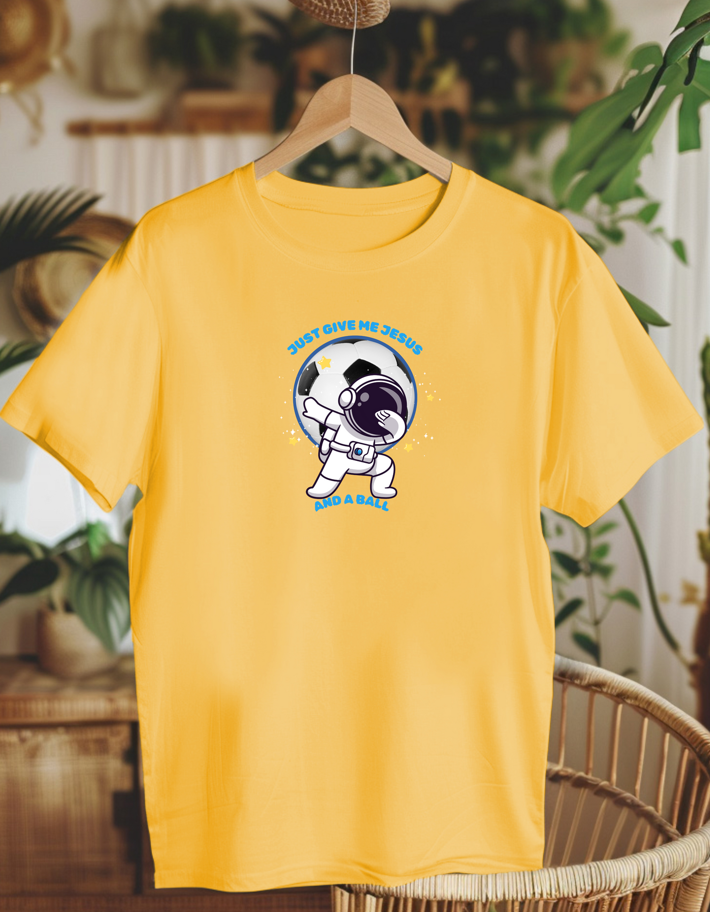 Just give me Jesus and a ball. Kids Heavy Cotton™ Tee