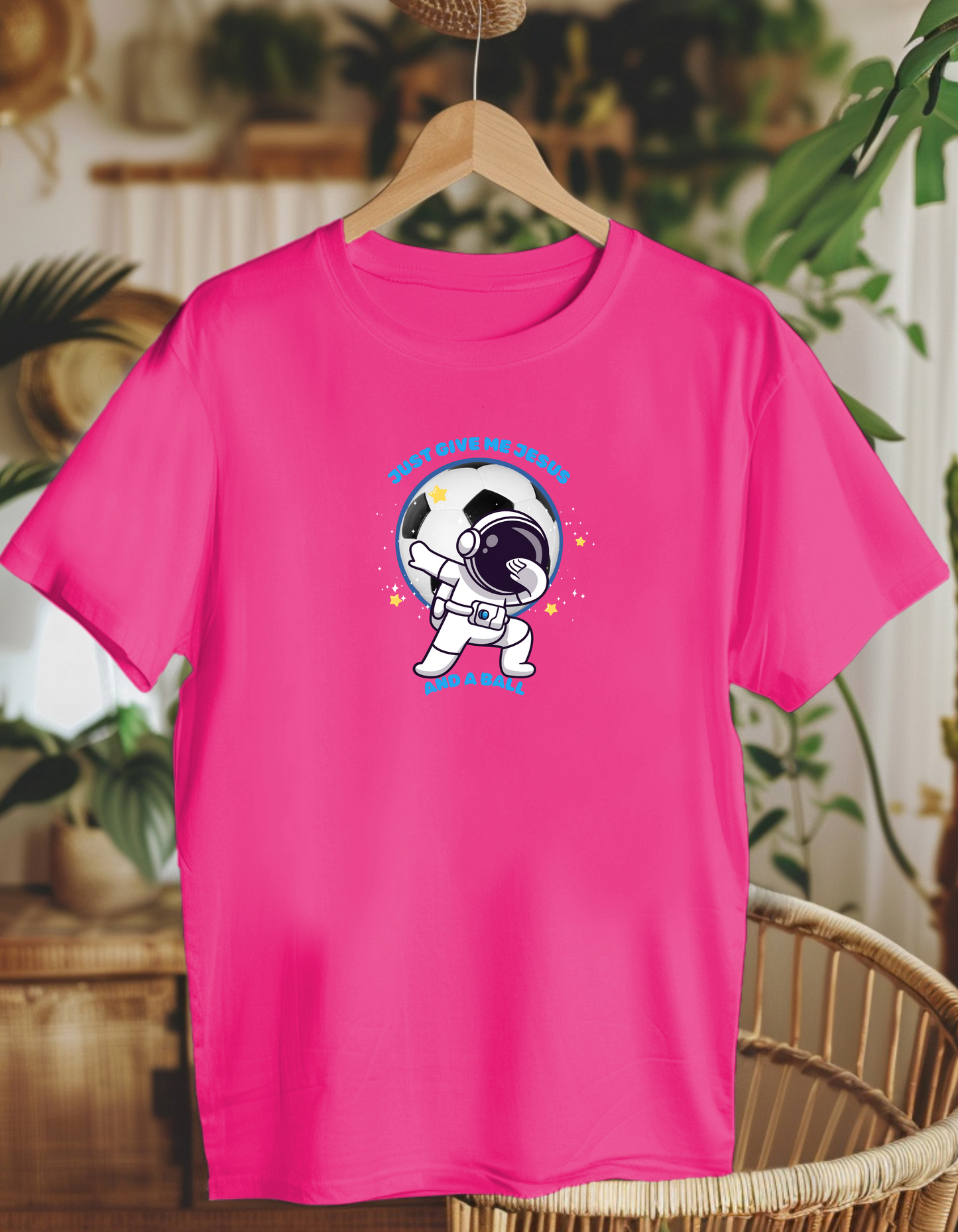 Just give me Jesus and a ball. Kids Heavy Cotton™ Tee