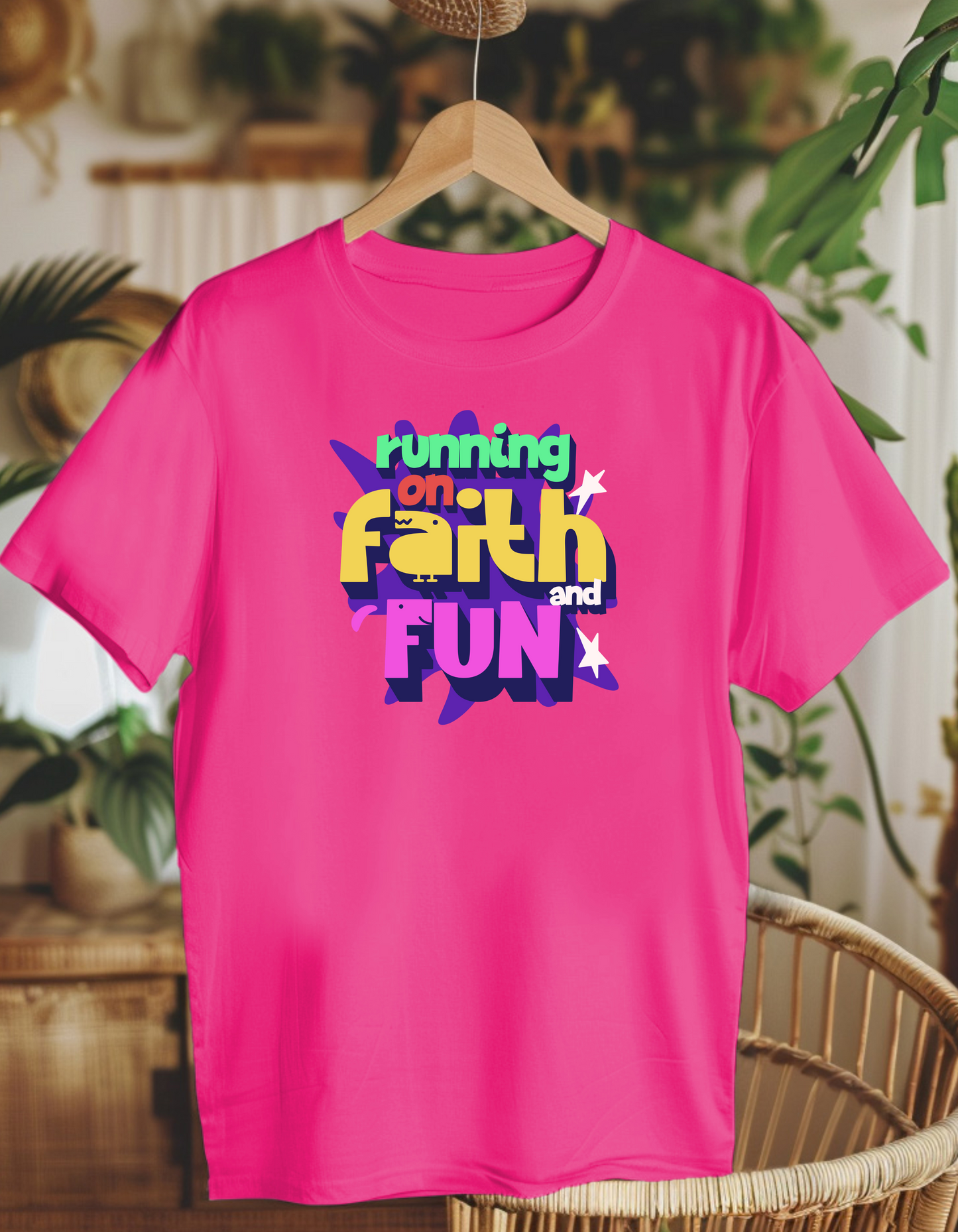 Running on faith and fun. Kids Heavy Cotton™ Tee