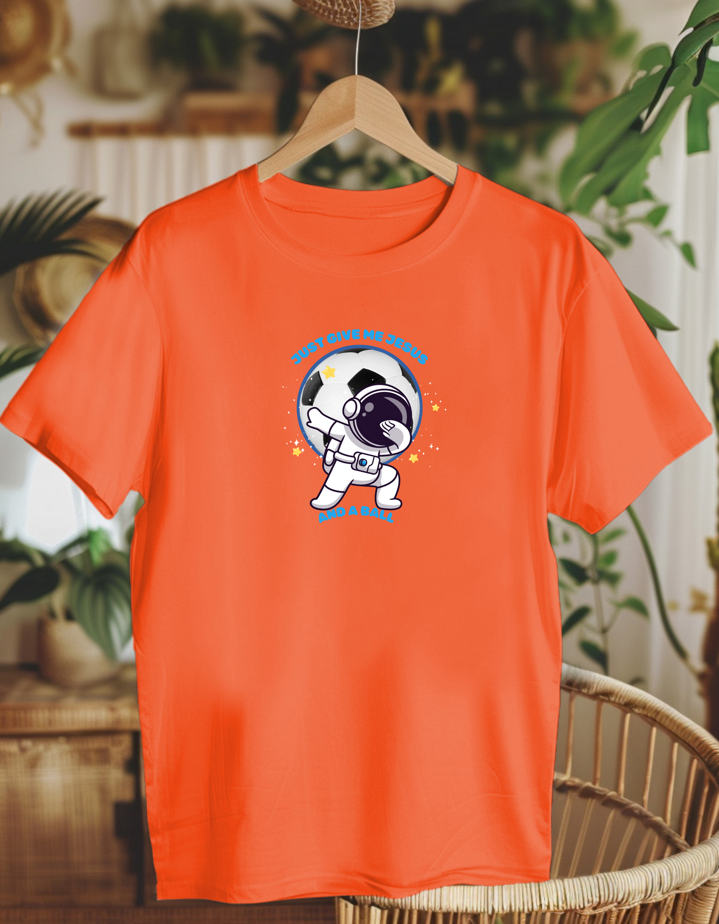 Just give me Jesus and a ball. Kids Heavy Cotton™ Tee