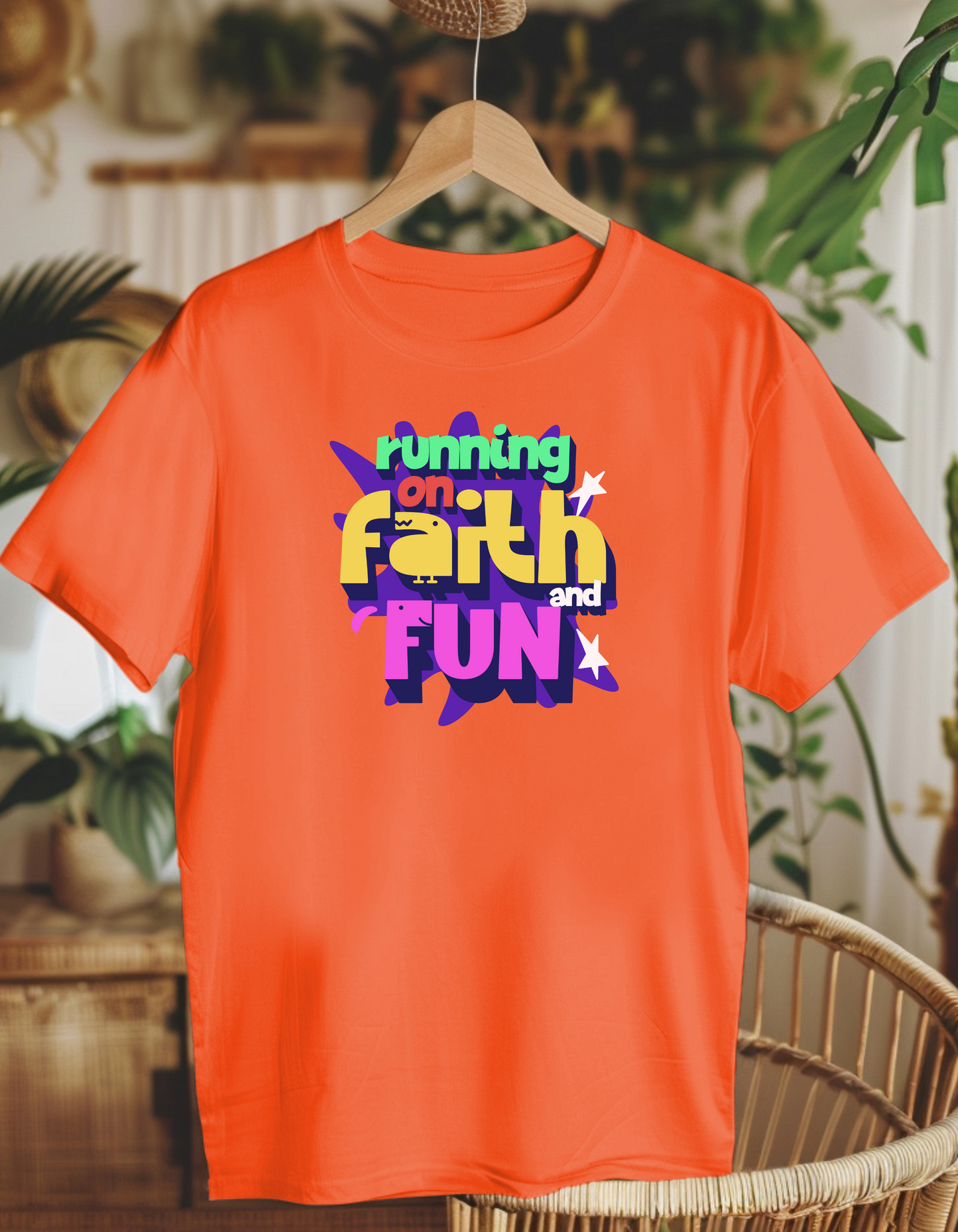 Running on faith and fun. Kids Heavy Cotton™ Tee