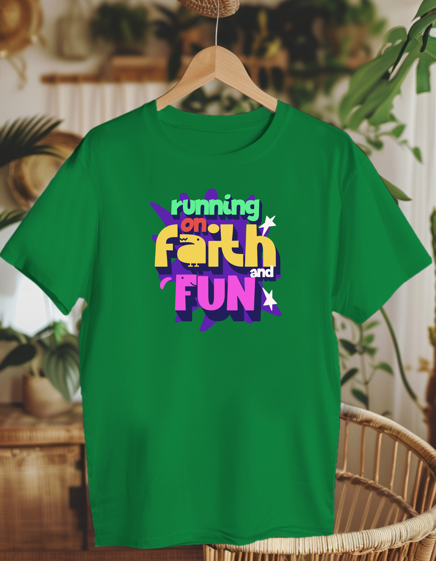 Running on faith and fun. Kids Heavy Cotton™ Tee
