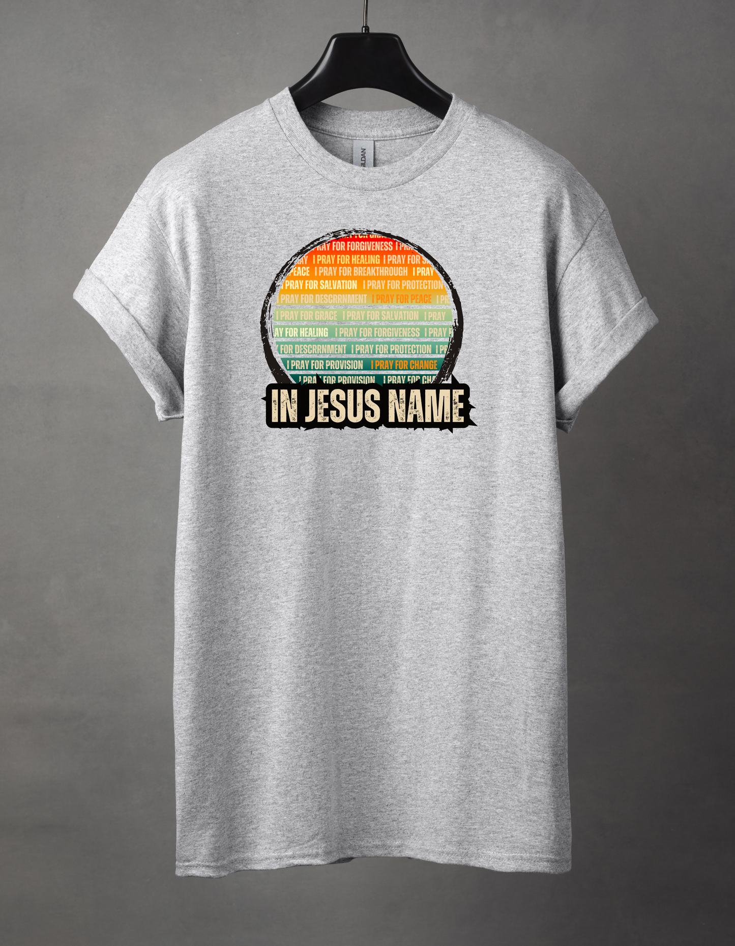 In Jesus name. Heavy Cotton Tee