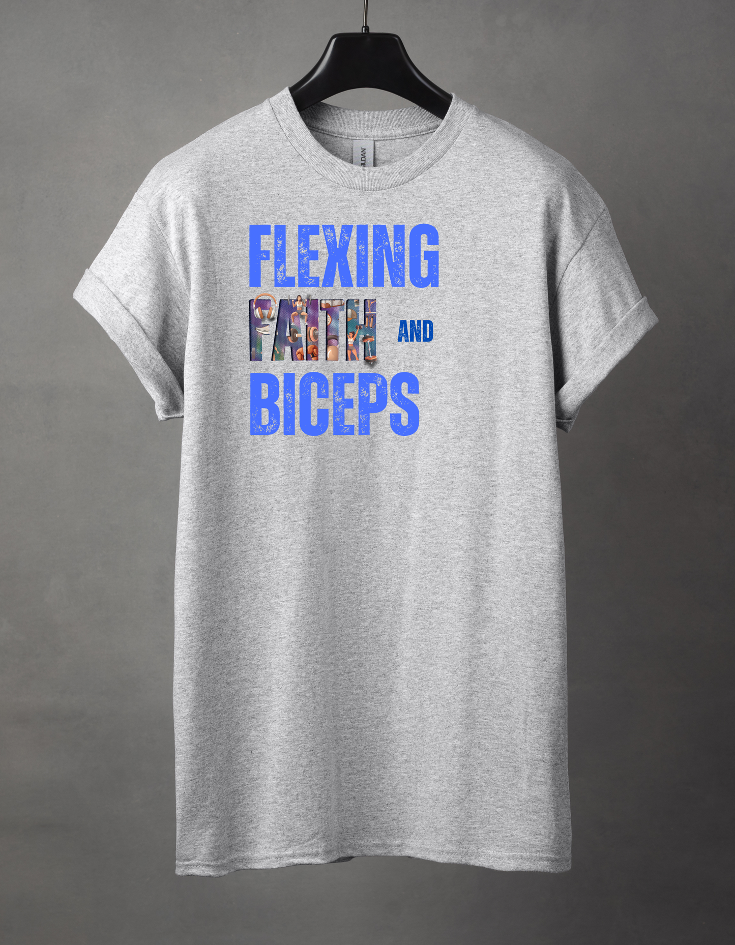 Flexing faith and biceps
