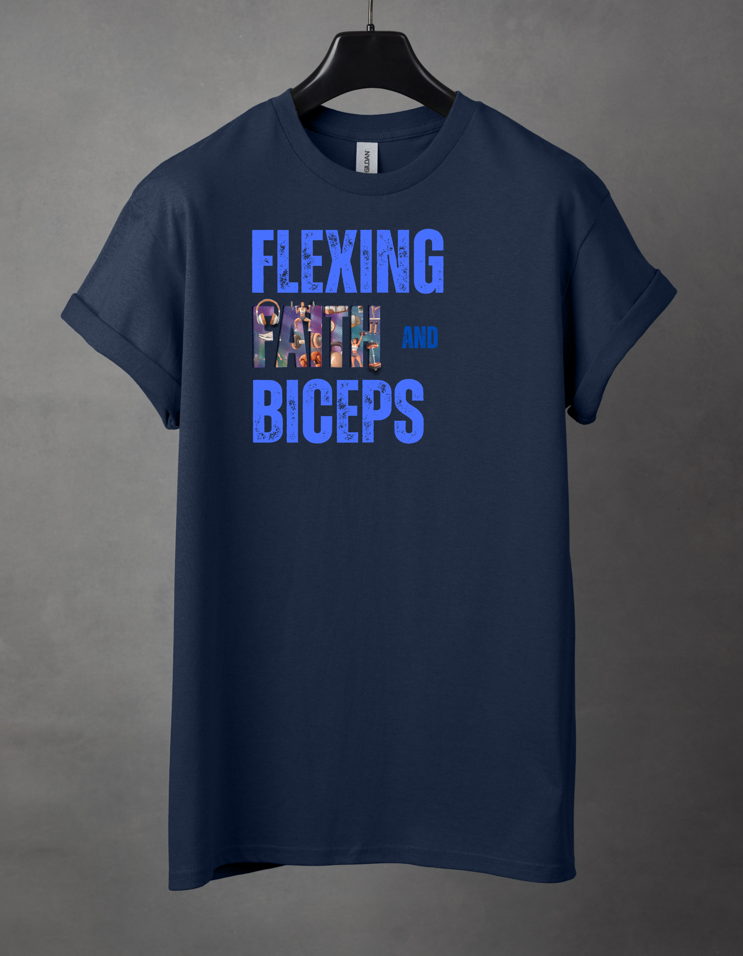 Flexing faith and biceps