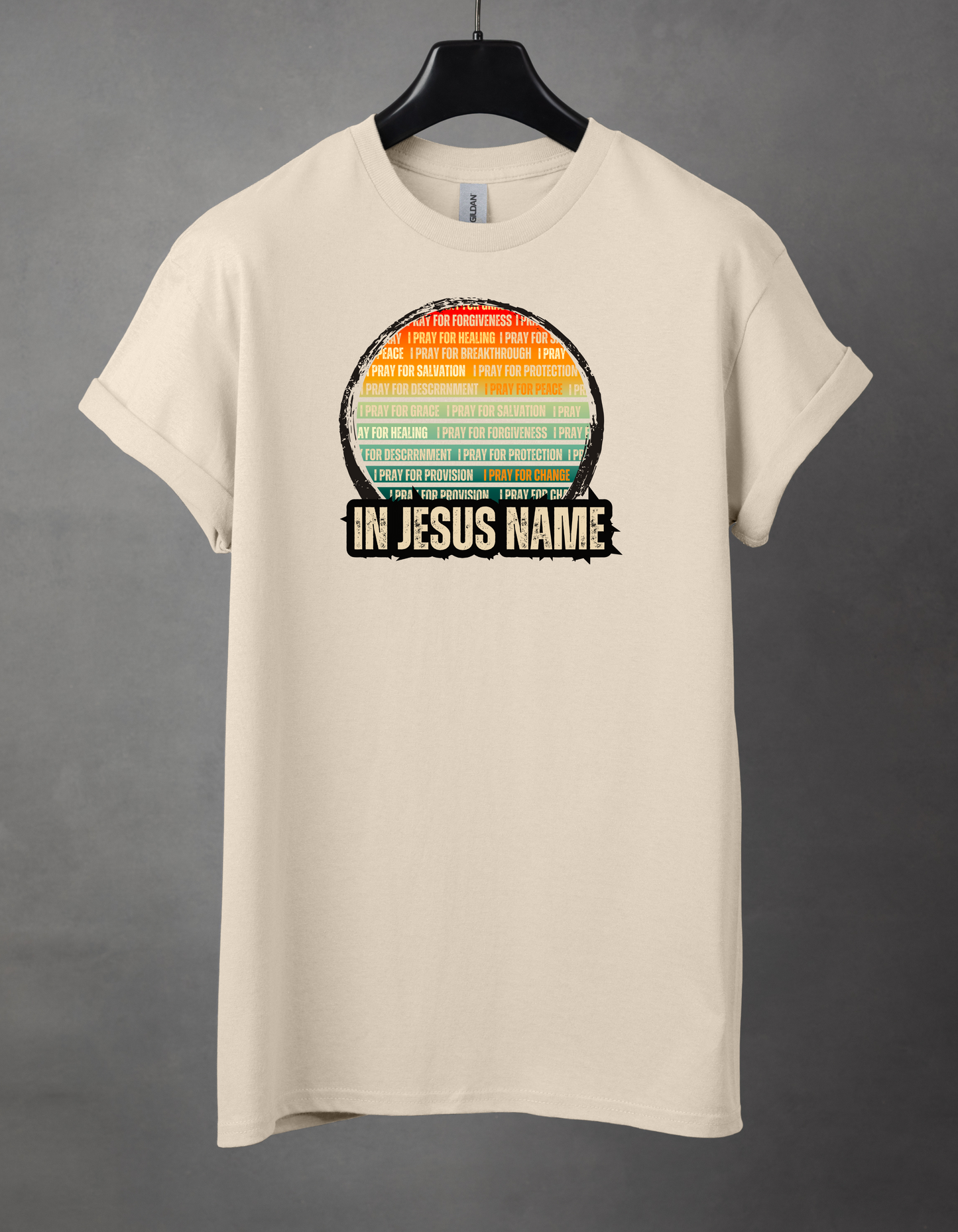 In Jesus name. Heavy Cotton Tee