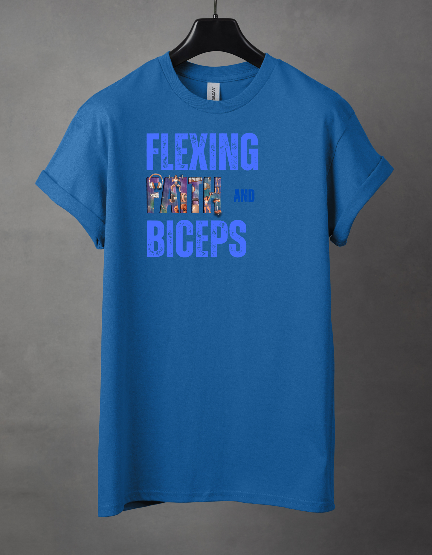 Flexing faith and biceps