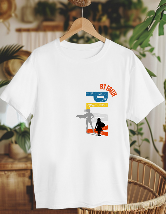 Play by faith, girl. Kids Heavy Cotton™ Tee