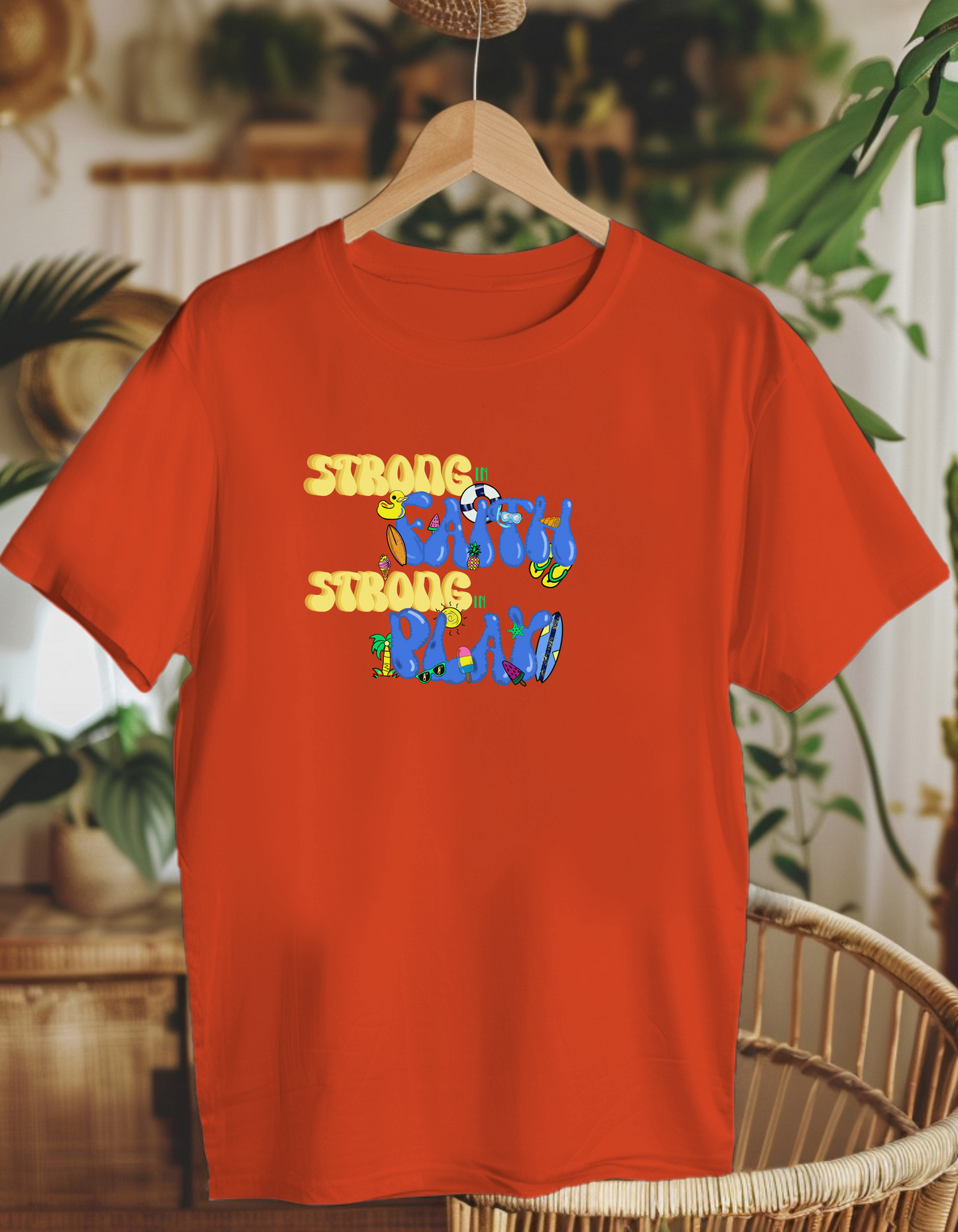 Strong in Faith. Kids Heavy Cotton™ Tee