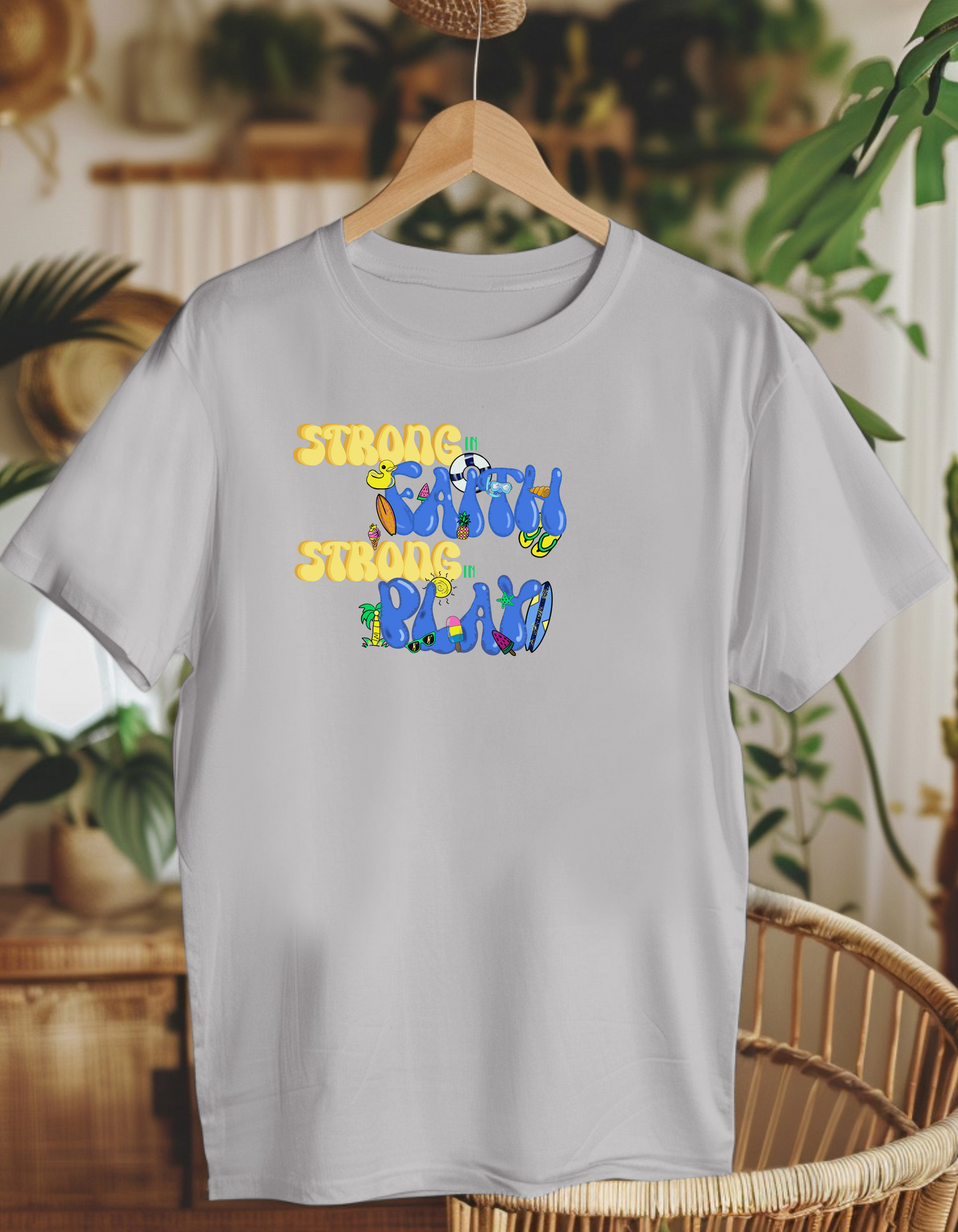 Strong in Faith. Kids Heavy Cotton™ Tee