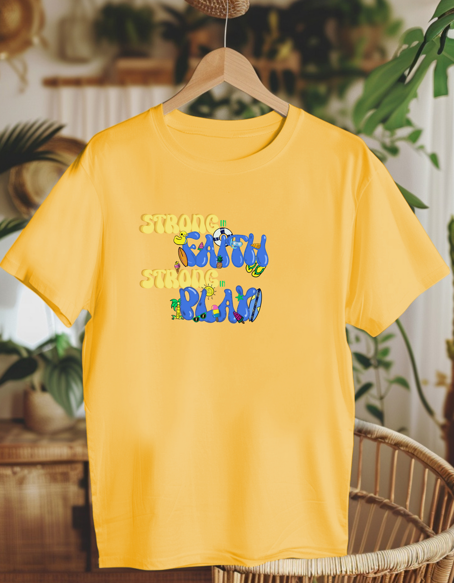 Strong in Faith. Kids Heavy Cotton™ Tee