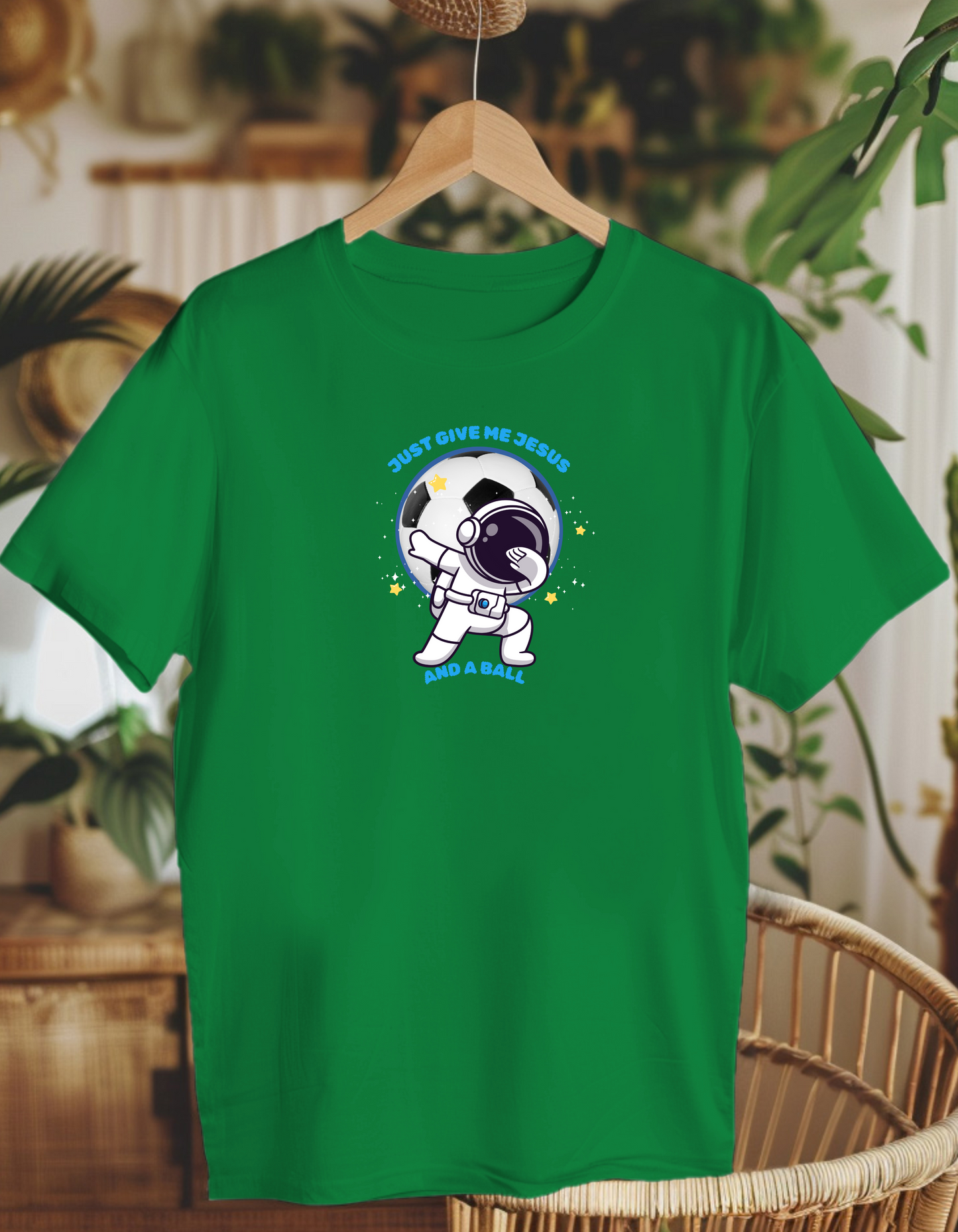Just give me Jesus and a ball. Kids Heavy Cotton™ Tee