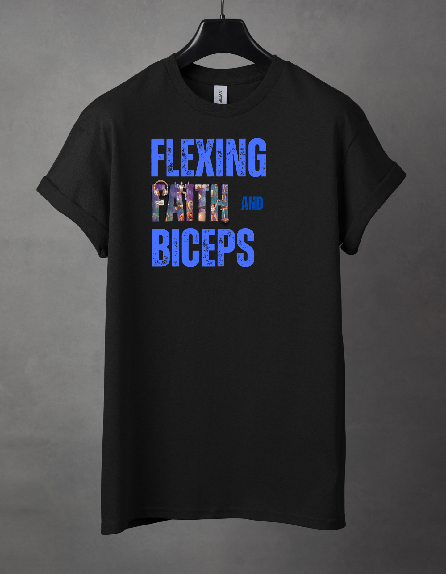 Flexing faith and biceps