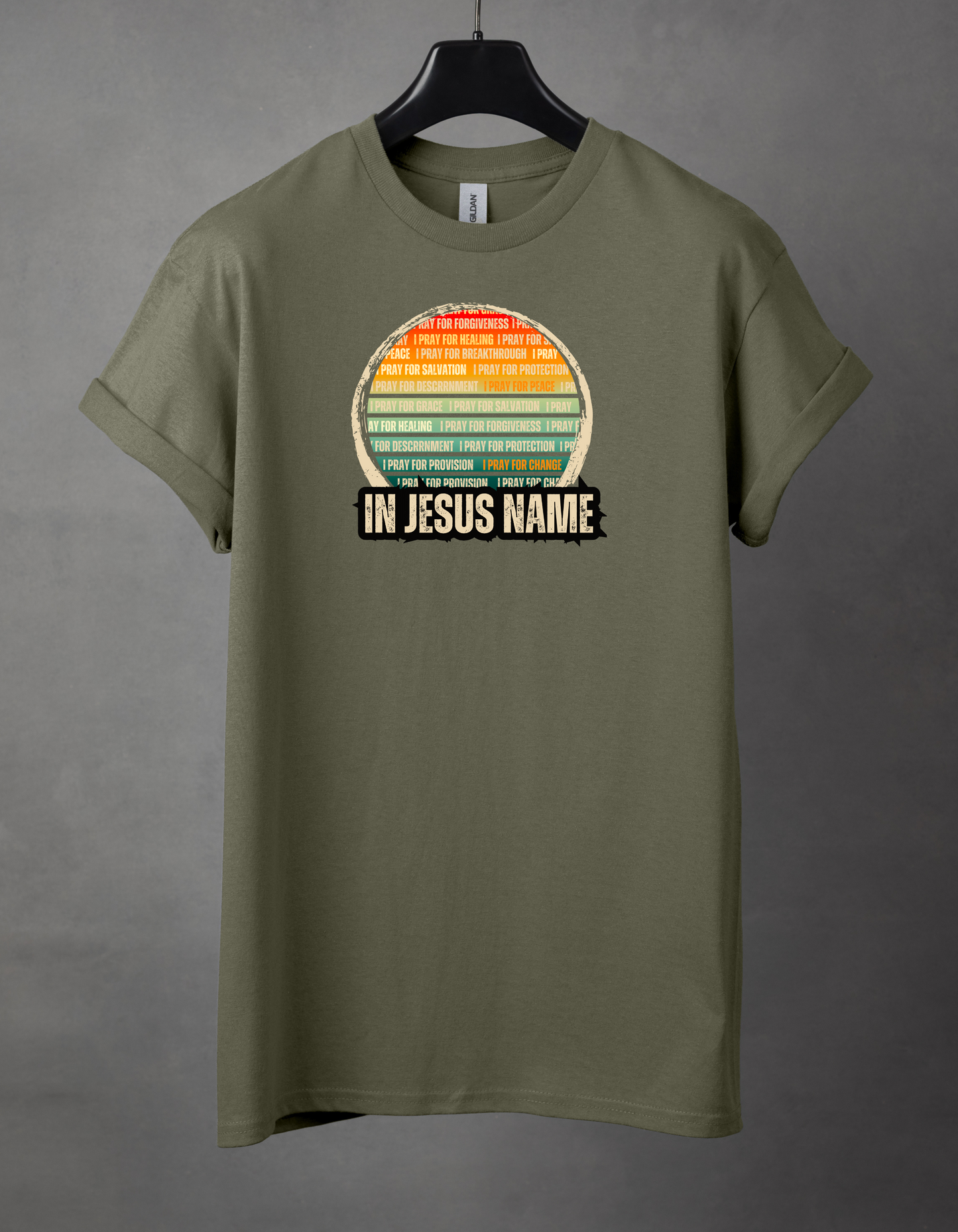 In Jesus name. Heavy Cotton Tee